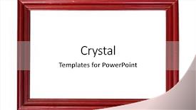  Presentation with frame - Cool new presentation with wooden carved - claret red blank frame isolated backdrop and a white colored foreground