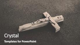  Presentation with catholic - Cool new presentation with wooden catholic cross selective focus backdrop and a dark gray colored foreground