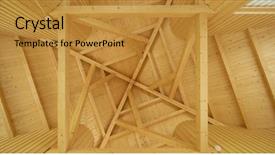  Presentation with rustic wood wooden frame - Amazing presentation having wooden ceiling with exposed beams backdrop and a gold colored foreground