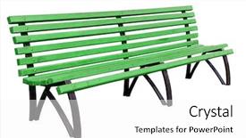  Presentation with abstract yellow gold and white - Presentation consisting of wooden chair - yellow park bench isolated background and a white colored foreground