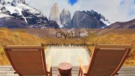  Presentation with chile - Slide set enhanced with wooden-chairs-in-the-park background and a coral colored foreground