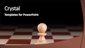  Presentation with chess pieces - Colorful PPT theme enhanced with wooden chess pieces backdrop and a black colored foreground