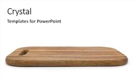  Presentation with wooden - Presentation theme with wooden chopping board isolated background and a white colored foreground