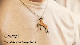  Presentation with christmas blank wooden signboard - Audience pleasing PPT theme consisting of wooden christmas necklace with shape backdrop and a lemonade colored foreground