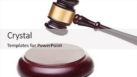  Presentation with classic - Colorful theme enhanced with wooden classic gavel isolated backdrop and a light gray colored foreground