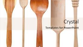  Presentation with cooking utensils - Slide deck enhanced with wooden cooking utensils isolated background and a lemonade colored foreground