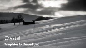  Presentation with tale - Presentation with wooden-cottage-in-a-fairy background and a gray colored foreground