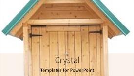  Presentation with log cabin - PPT theme featuring wooden-cottage-log-cabin-chalet background and a  colored foreground