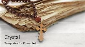  Presentation with hang - Amazing theme having wooden cross and old book backdrop and a  colored foreground