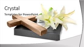  Presentation with holy bible - Cool new PPT layouts with wooden cross holy bible backdrop and a white colored foreground