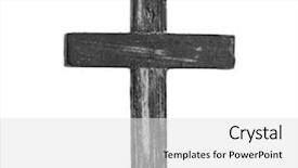 Presentation with christ - Amazing presentation theme having wooden cross isolated on white backdrop and a white colored foreground