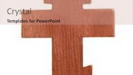  Presentation with cross - Colorful PPT layouts enhanced with wooden-cross-on-white-background backdrop and a coral colored foreground