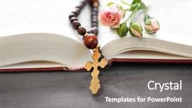  Presentation with bible - Cool new presentation with wooden cross with flowers backdrop and a  colored foreground