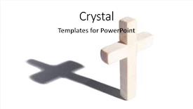  Presentation with shadow - Theme featuring wooden cross with shadow background and a  colored foreground