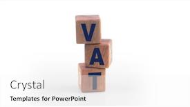  Presentation with cube - Theme consisting of wooden-cube-with-the-letter background and a white colored foreground