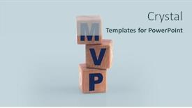  Presentation with cube - PPT theme having wooden-cube-with-the-letter background and a sky blue colored foreground