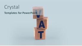  Presentation with cube - Presentation enhanced with wooden-cube-with-the-letter background and a sky blue colored foreground