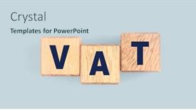  Presentation with cube - Slide set enhanced with wooden-cube-with-the-letter background and a sky blue colored foreground