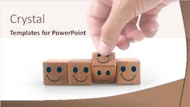  Presentation with infographic - PPT layouts having wooden-cubes-in-a-hand background and a lemonade colored foreground