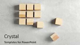  Presentation with unity - Beautiful slides featuring wooden cubes on table unity backdrop and a light gray colored foreground