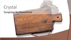  Presentation with kitchen towel - Presentation theme consisting of wooden-cutting-board-and-kitchen background and a white colored foreground