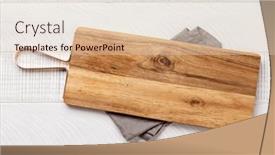  Presentation with kitchen towel - Presentation theme with wooden-cutting-board-and-kitchen background and a lemonade colored foreground