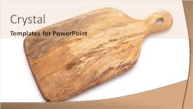  Presentation with wooden board for oktoberfest - PPT theme featuring wooden-cutting-board-isolated background and a coral colored foreground