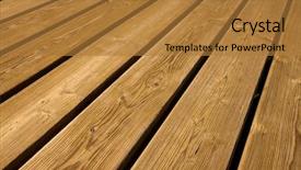  Presentation with lumber - Presentation theme featuring wooden deck background lumber pattern background and a gold colored foreground
