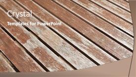  Presentation with lumber - Cool new presentation theme with wooden deck background lumber pattern scratchy weathered backdrop and a coral colored foreground