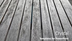  Presentation with lumber - Slides having wooden-deck-background-lumber-pattern background and a gray colored foreground