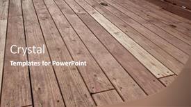  Presentation with lumber - Beautiful PPT layouts featuring wooden-deck-background-lumber-pattern backdrop and a coral colored foreground