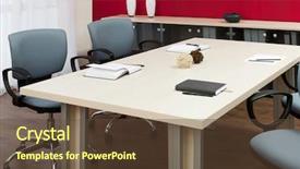  Presentation with desk - PPT layouts having wooden desk in a modern background and a  colored foreground