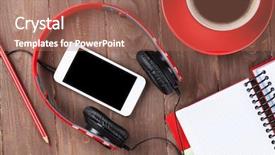  Presentation with wooden desk cup - Amazing presentation having wooden desk with notepad coffee backdrop and a coral colored foreground