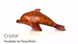  Presentation with dolphin - Amazing presentation theme having wooden dolphin backdrop and a cream colored foreground