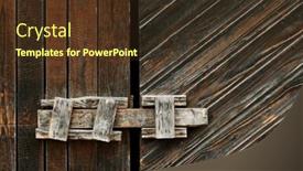 Presentation with vintage door nature - Presentation theme enhanced with wooden-door-background-with-vintage background and a tawny brown colored foreground