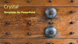  Presentation with japanese style - Colorful PPT theme enhanced with wooden-door-japanese-style backdrop and a tawny brown colored foreground