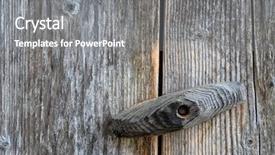  Presentation with simple door lock system - Presentation theme having wooden door with bolt lock background and a gray colored foreground