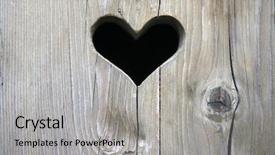  Presentation with wooden heart the slogan - Cool new presentation theme with christmas basket full cookie on a white background backdrop and a violet colored foreground