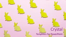  Presentation with easter - Audience pleasing presentation consisting of wooden easter bunnies as attribute backdrop and a  colored foreground