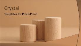  Presentation with eco - PPT theme enhanced with wooden-eco-rustic-platform-podium background and a coral colored foreground