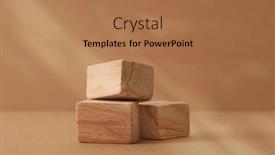  Presentation with minimal - PPT theme with wooden-eco-rustic-platform-podium background and a coral colored foreground