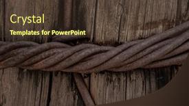  Presentation with iron - Slide set consisting of wooden-electric-posts-tied background and a  colored foreground