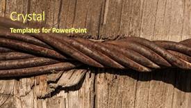  Presentation with iron - PPT theme with wooden-electric-posts-tied background and a  colored foreground