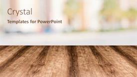  Presentation with empty - Amazing PPT theme having wooden-empty-table-board backdrop and a lemonade colored foreground