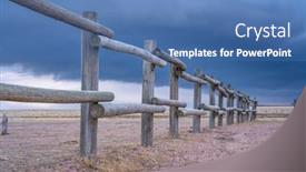  Presentation with sky - Cool new theme with wooden-fence-and-dark-stormy backdrop and a teal colored foreground