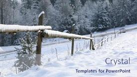  Presentation with border - Slide deck with wooden-fence-on-border background and a sky blue colored foreground