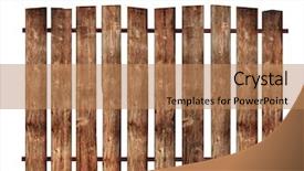  Presentation with wooden - Colorful presentation enhanced with wooden fence on white background backdrop and a coral colored foreground