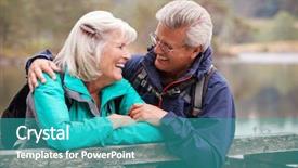  Presentation with close up wooden decking - Audience pleasing slides consisting of wooden fence smiling to each backdrop and a teal colored foreground