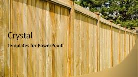  Presentation with green lawn - Amazing PPT layouts having wooden fence with green lawn backdrop and a yellow colored foreground