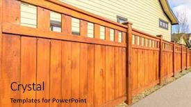  Presentation with prebiotics probiotics a wooden - PPT theme consisting of wooden fence with houses background and a gold colored foreground